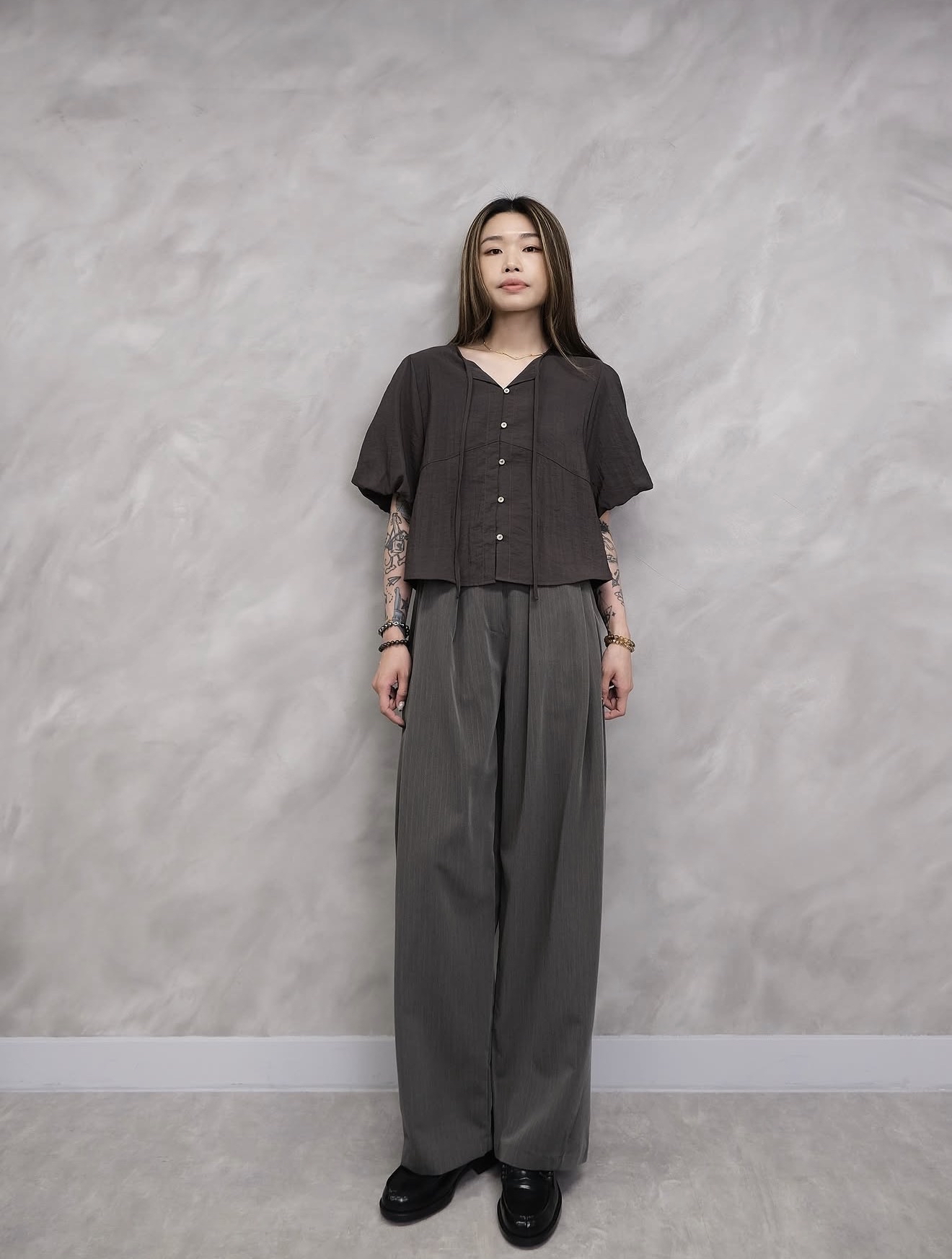 Puff sleeve design top #top132