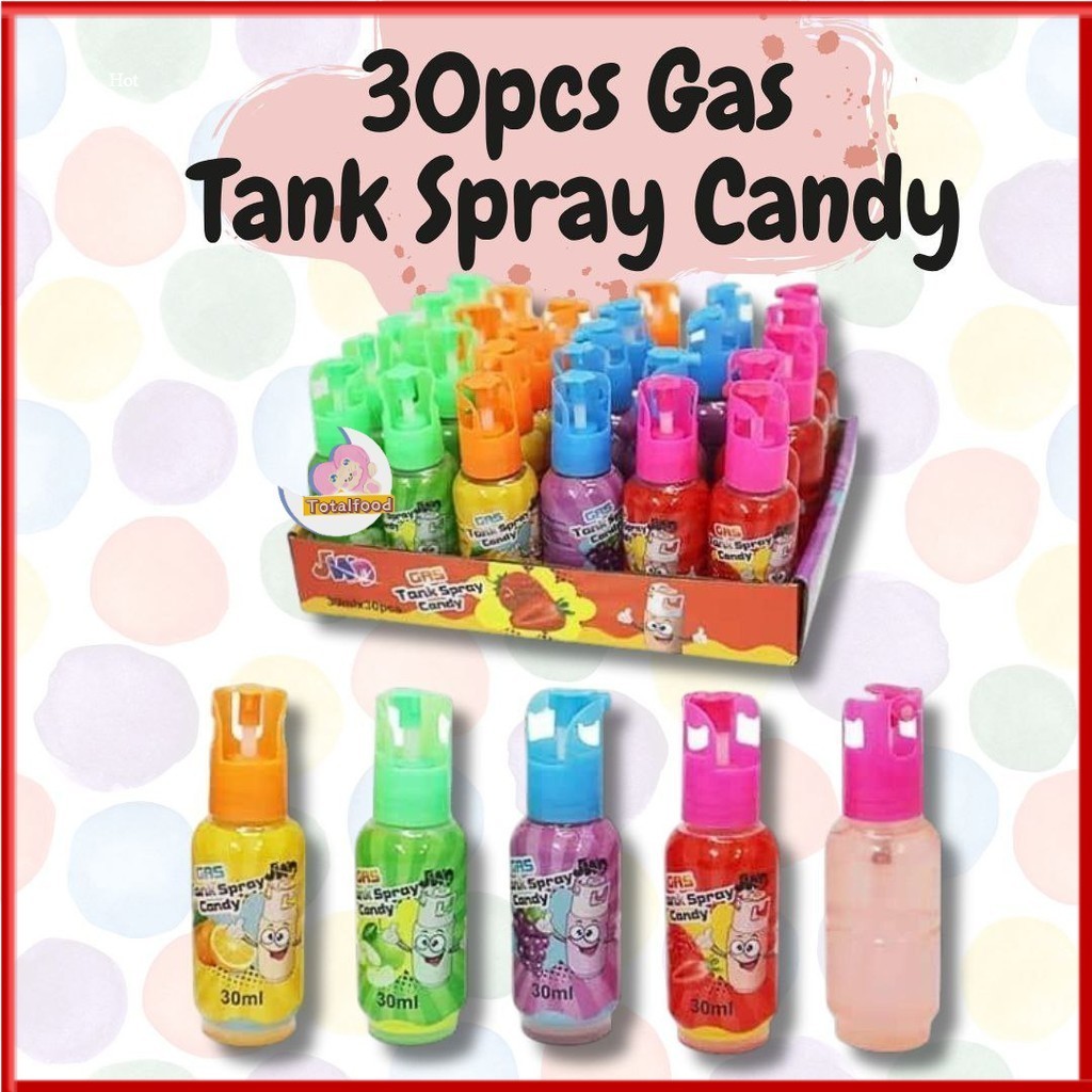 30pcs x 25ml Leanseng Gas Bottle Sour Spray Candy fruits flavour halal