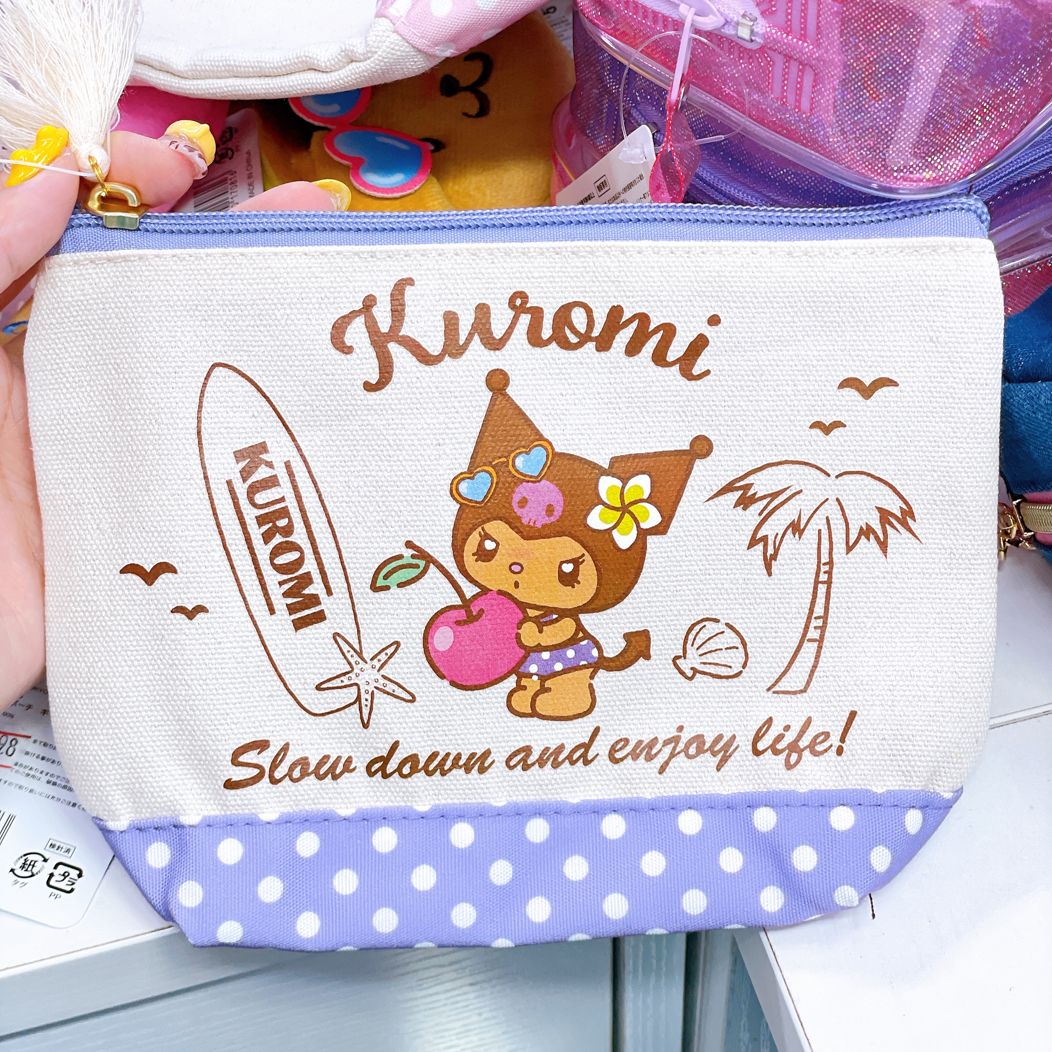 日本直送Sanrio 夏天黑皮泳裝系列 化妝袋