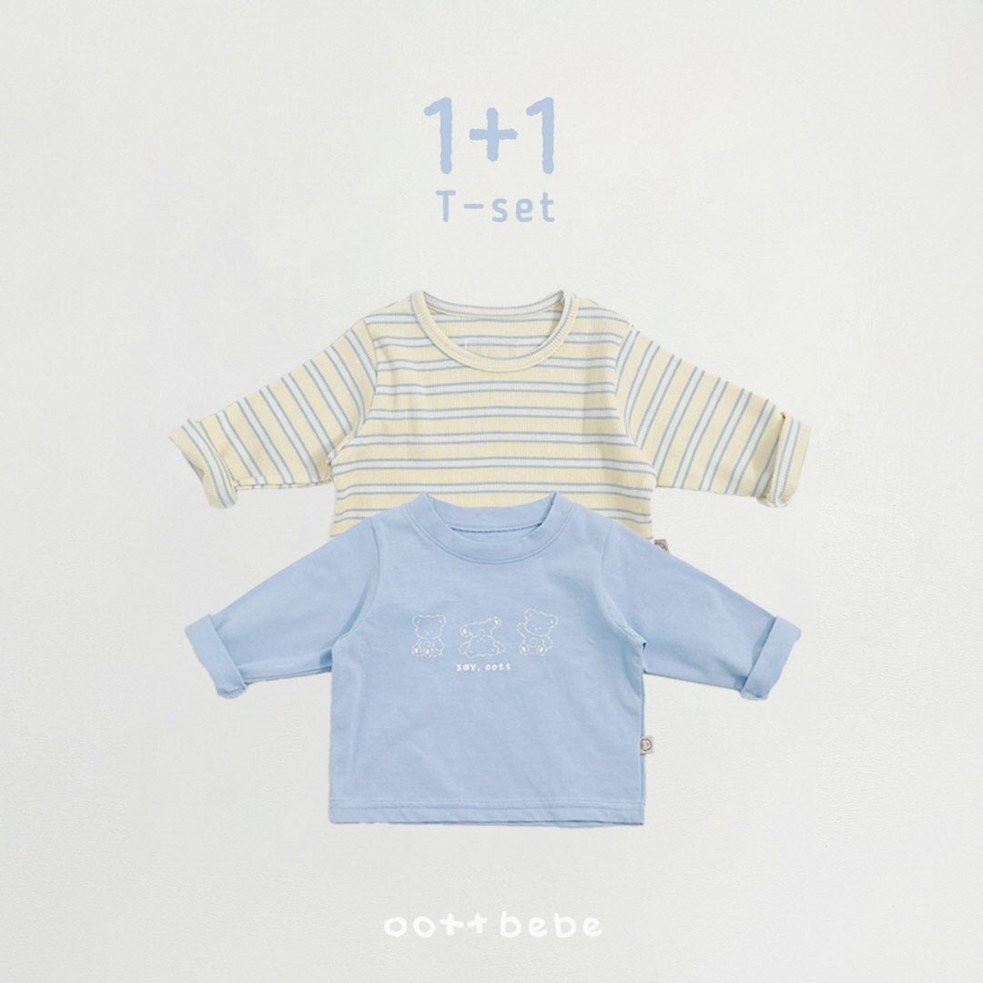 🇰🇷Oottbebe 1+1 tee set
