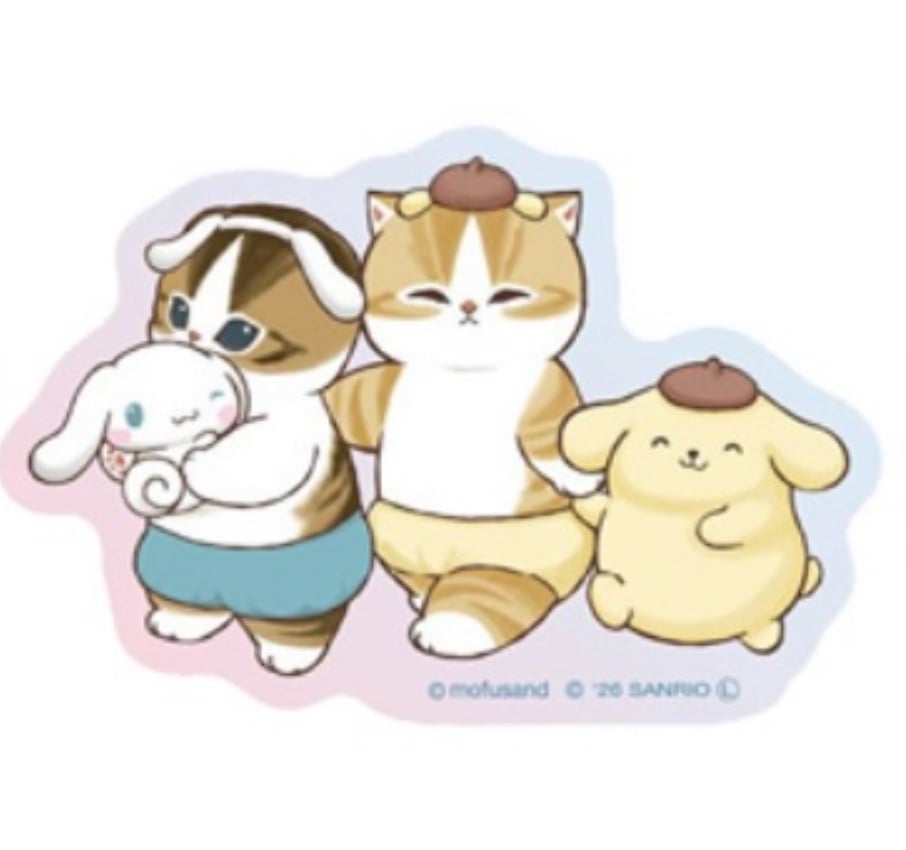Mofusand 鯊魚貓 貼紙｜預訂