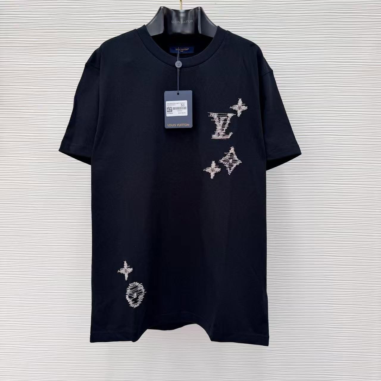 【原單】LV Embroidered Signature Short-Sleeved T-Shirt 刺繡簽名短袖Tee