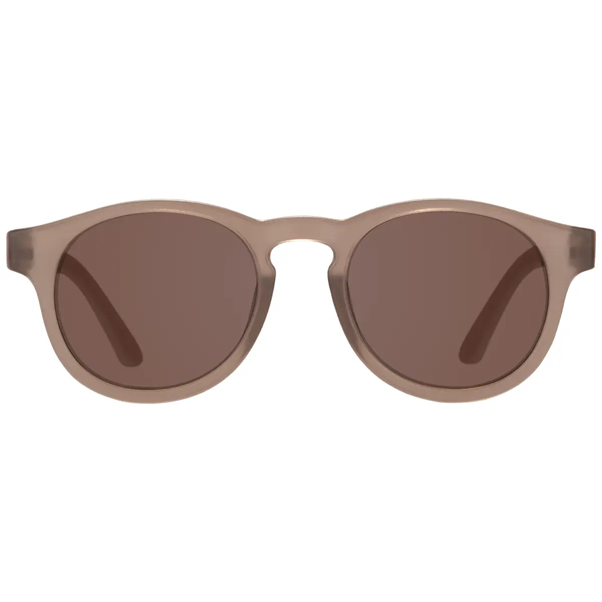 Cocoa Cloud Transparent Keyhole Sunglasses with Amber Lens