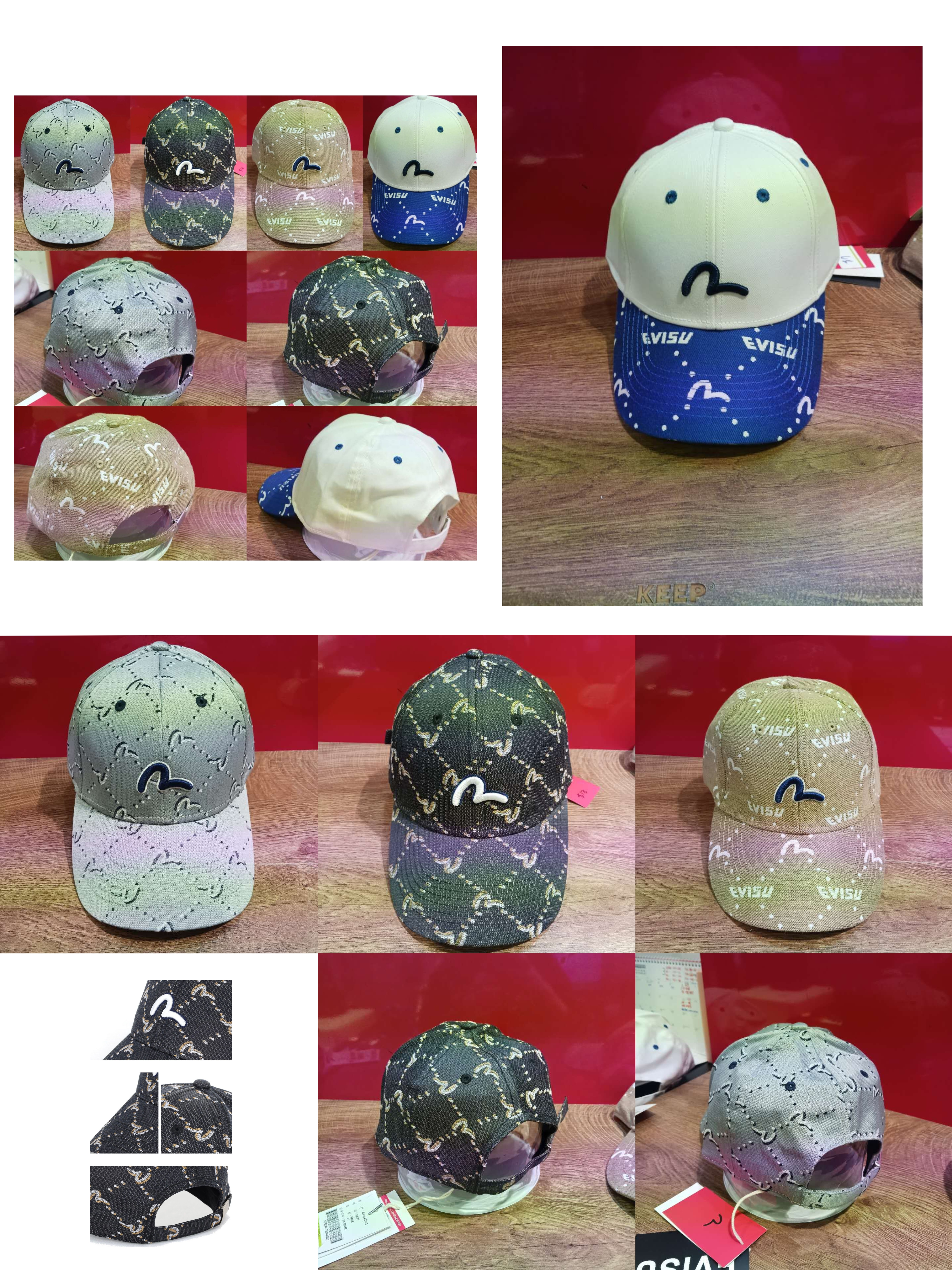 $168頂。韓國直送。韓國潮牌專門店/免稅店 MONOGRAM CAP提花棒球 男女同款EU021