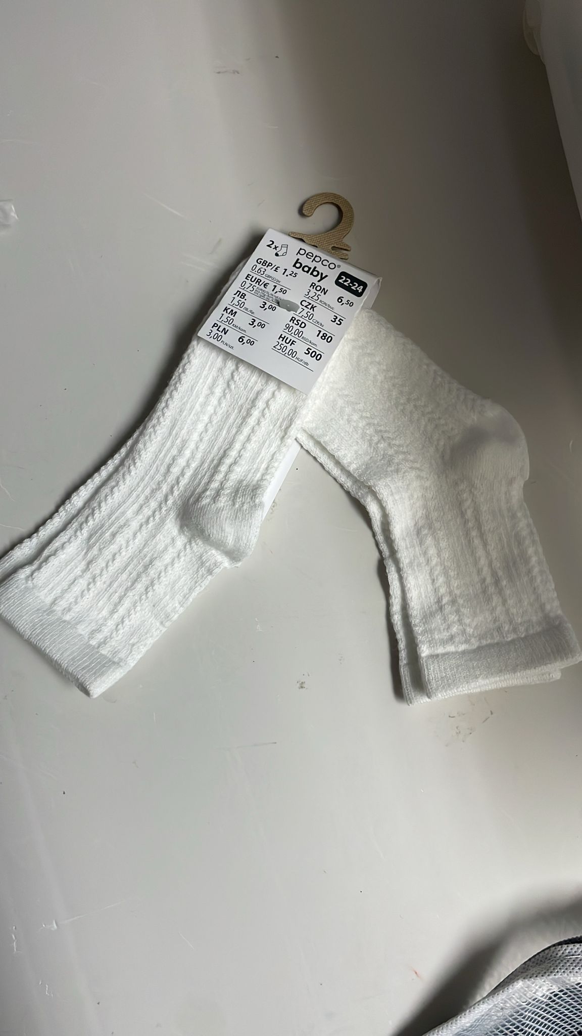 白襪 22-24m (box M)