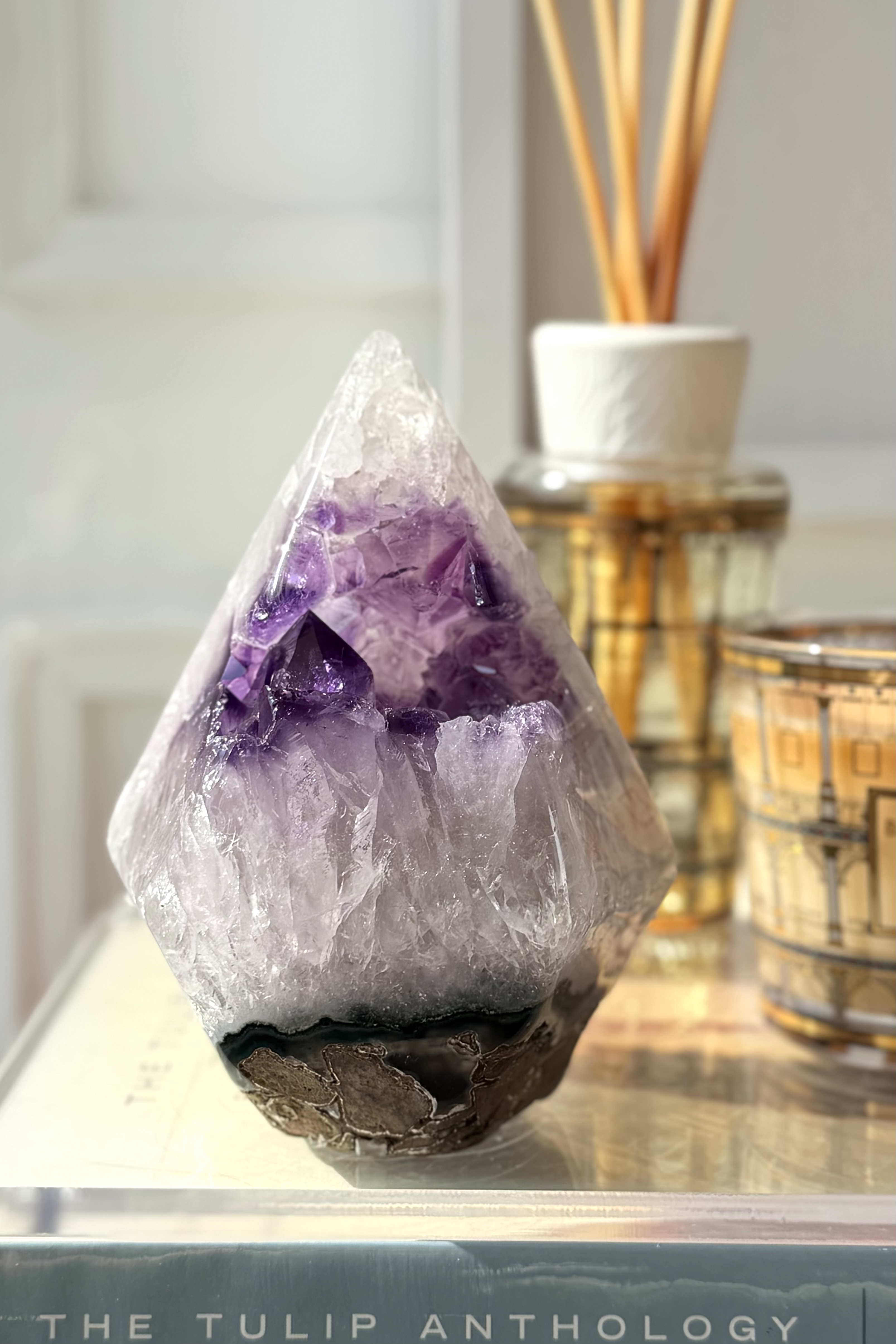 ༒ 1.6kg+ 15.6cm 紫水晶塔尖༒  AM.7033C9AGJS20-RA27*1AAM