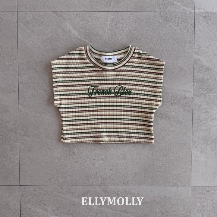Ellymolly | stripe T (Green size 7(100-110)