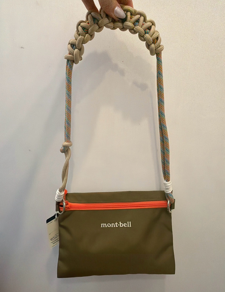 Montbell 隨身尼龍小物袋子(配改裝斜孭帶）