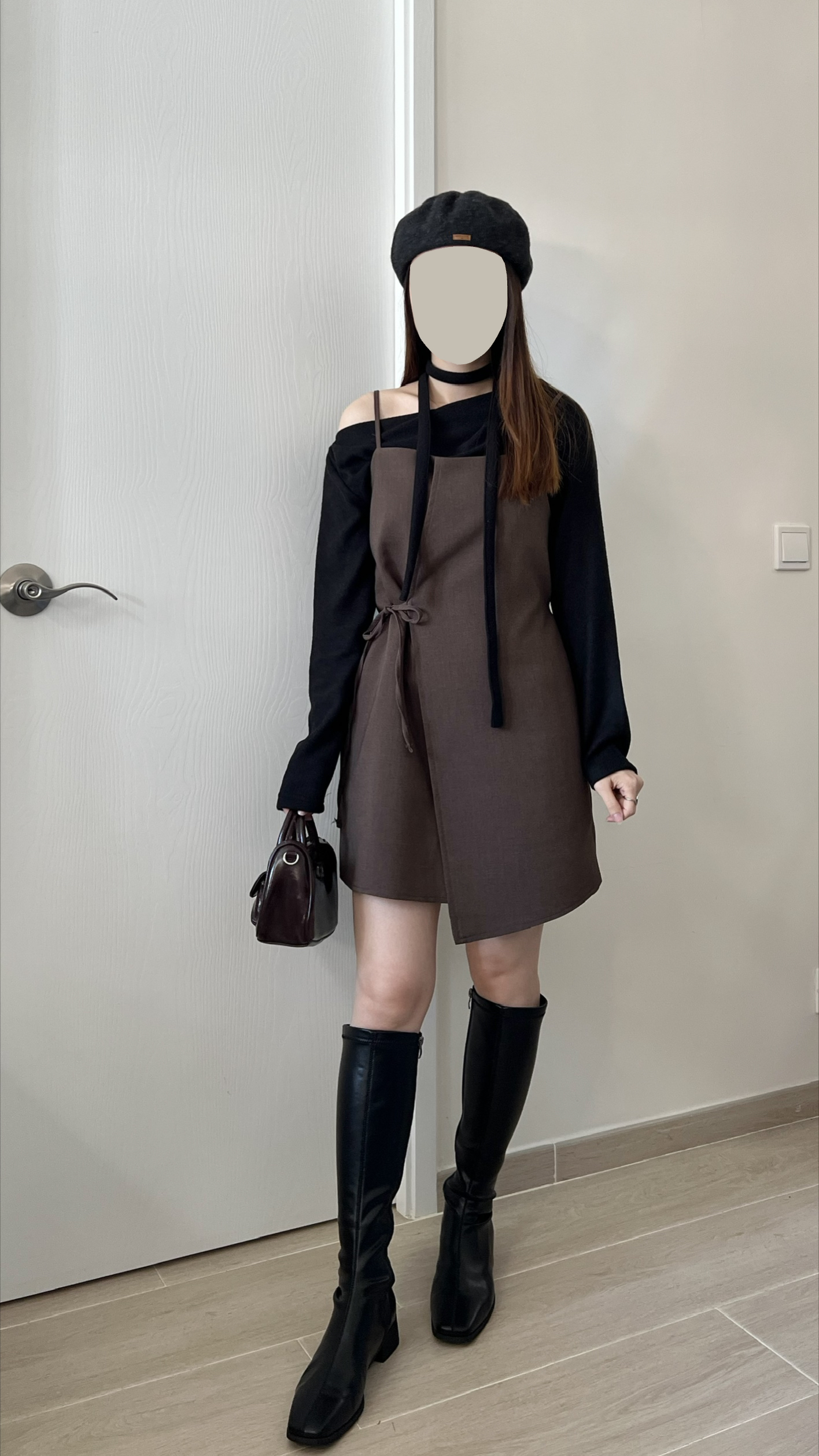 蝴蝶結不規則ops  小個子可 現貨