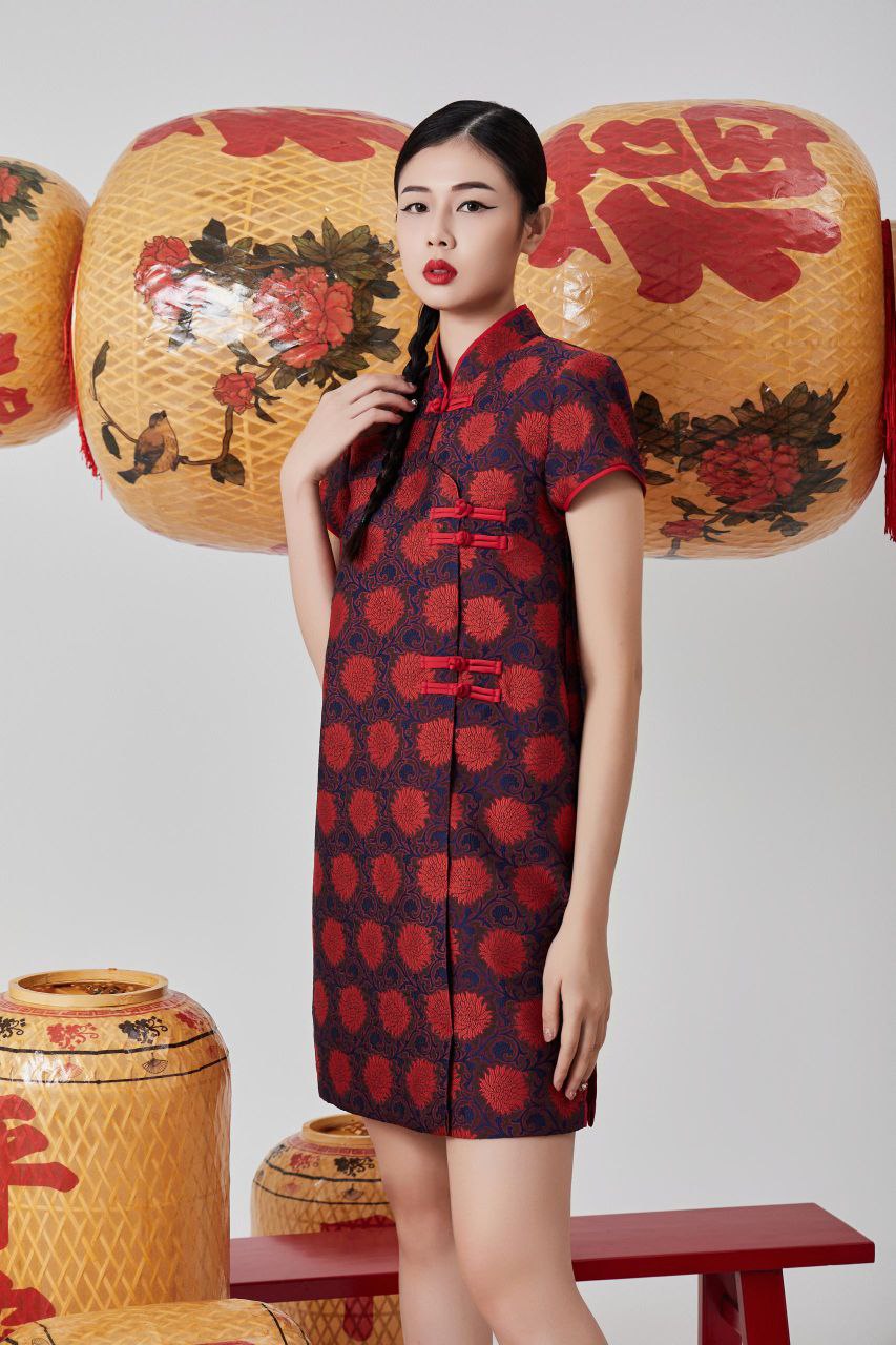 宽松旗袍连身裙 2116