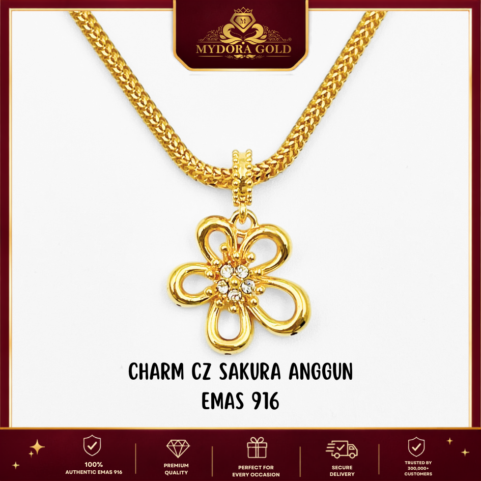 MYDORA Charm CZ Sakura Anggun (5G) l EMAS 916/22K
