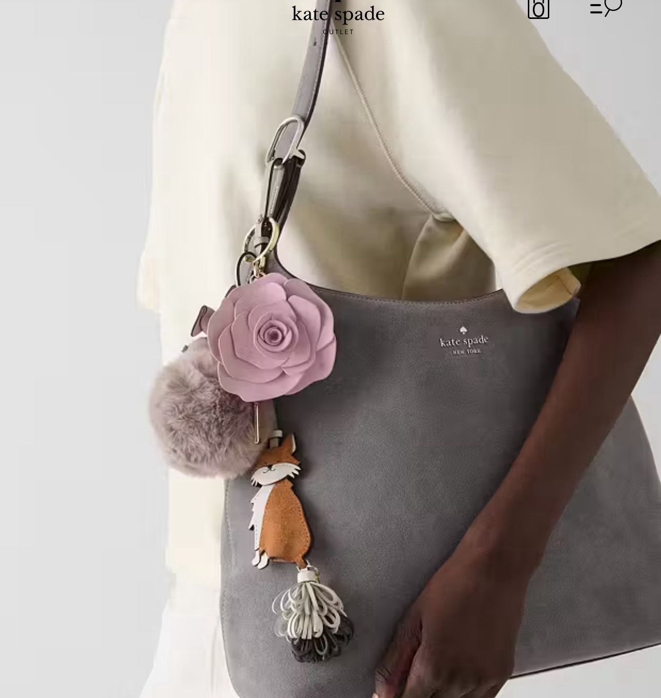 🇺🇸✈️🇨🇦粉紅色玫瑰🌷Kate ♠️ New York Outlet 吊飾現貨💕💕💕