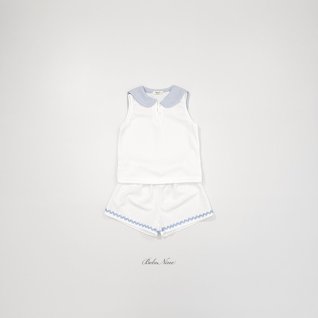 Collar Sleeveless Set