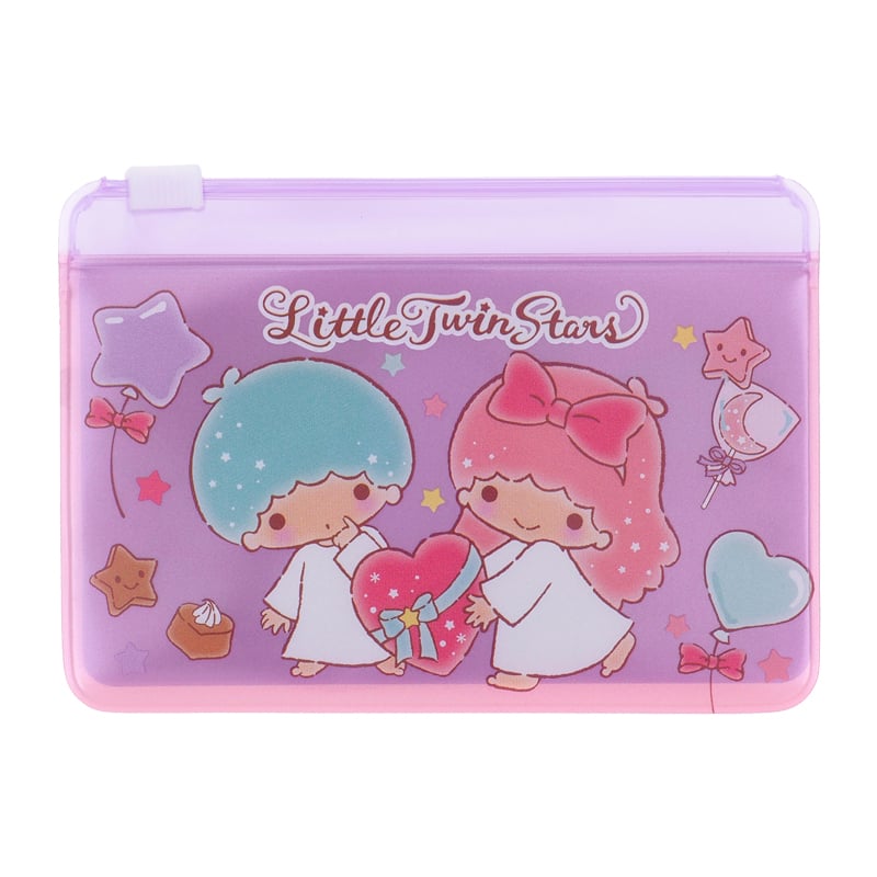 Little Twin Stars Two Layers Pearl PVC Card Holder w/ Zipper 有膠拉鍊PVC 雙層咭片套