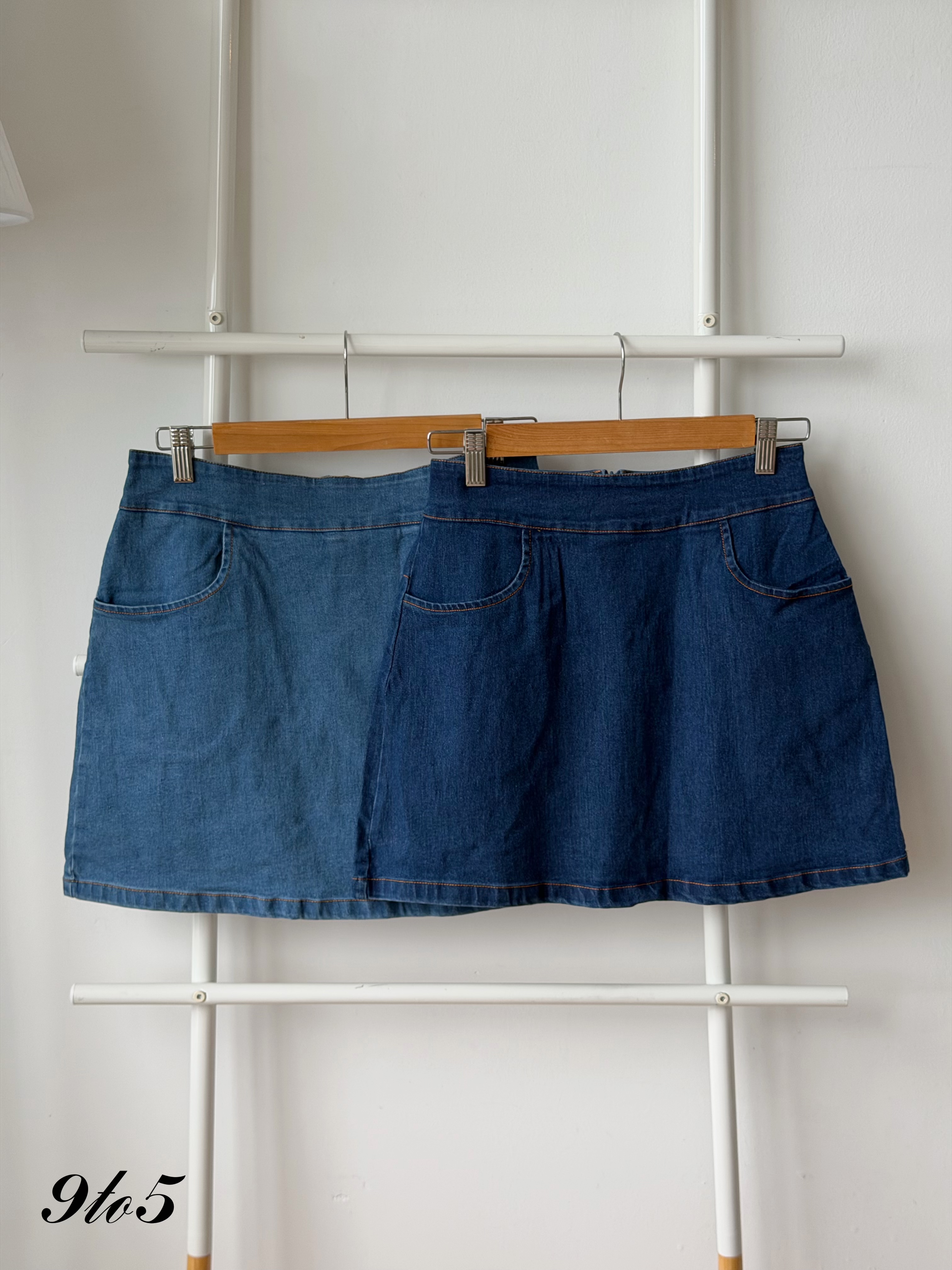 D2375 CNY Denim Matching Set - Dark Blue & Light Blue 