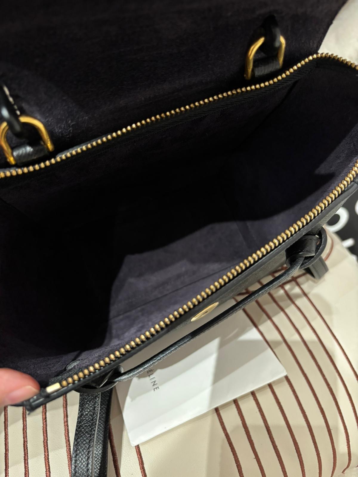 Celine nano belt bag 黑金牛皮 100%Authentic , 95%new ✅收據✅tap booklet✅dust bag