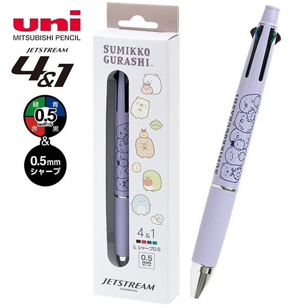 現貨｜San-X 角落生物 Sumikko Gurashi 日本製 uni Jetstream 4&1 多功能 5用筆 0.5mm 4色原子筆 + 0.5mm 鉛芯筆 (PR17404)