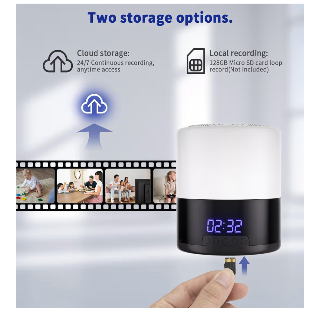 藍芽音響拍拍燈針孔攝影機