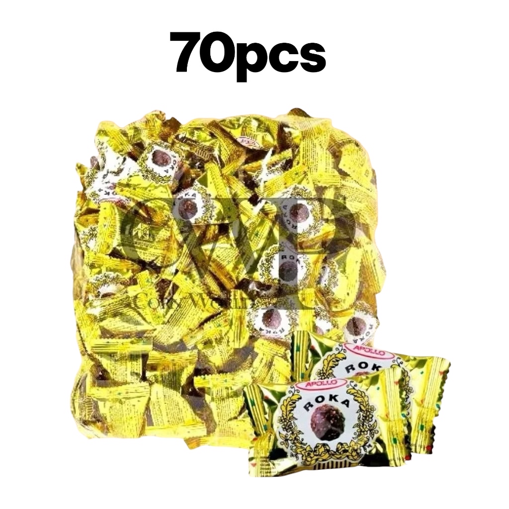 35pcs/ 70pcs Apollo Roka Biskut Bola Coklat A1070P 6g