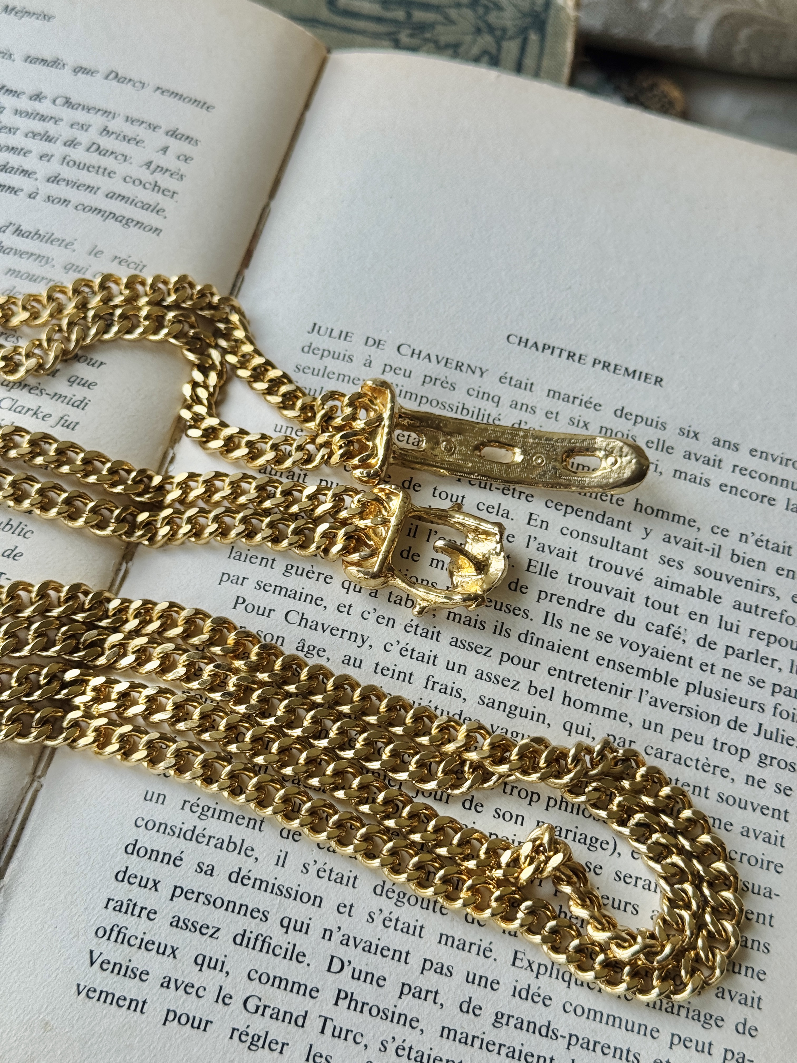 Rare! Vintage Designer Quality Ornamental Regency Chain Belt - 29/29.5/30"(MT2415)