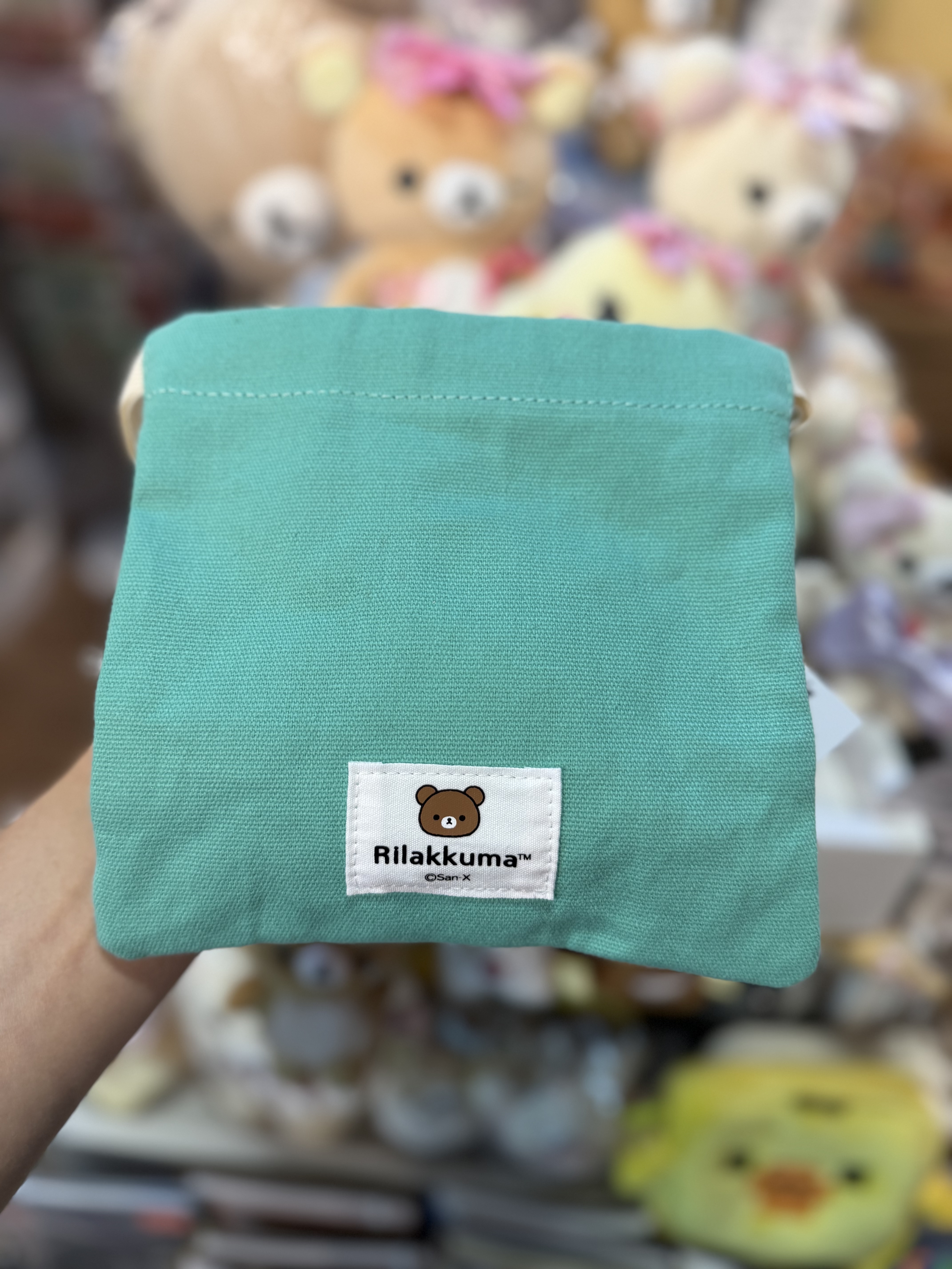 《現貨》全新日本專店限定 Rilakkuma立體頭仔索袋