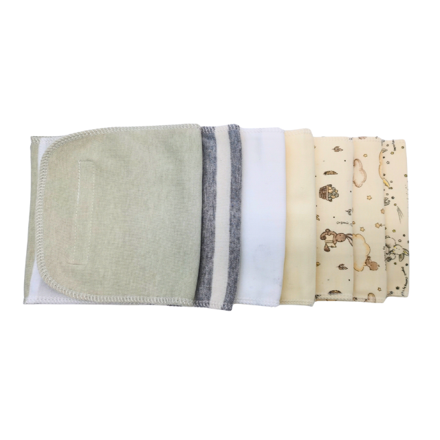 Organic Cotton Baby Tummy Belly Binder 2 in 1 Bundle