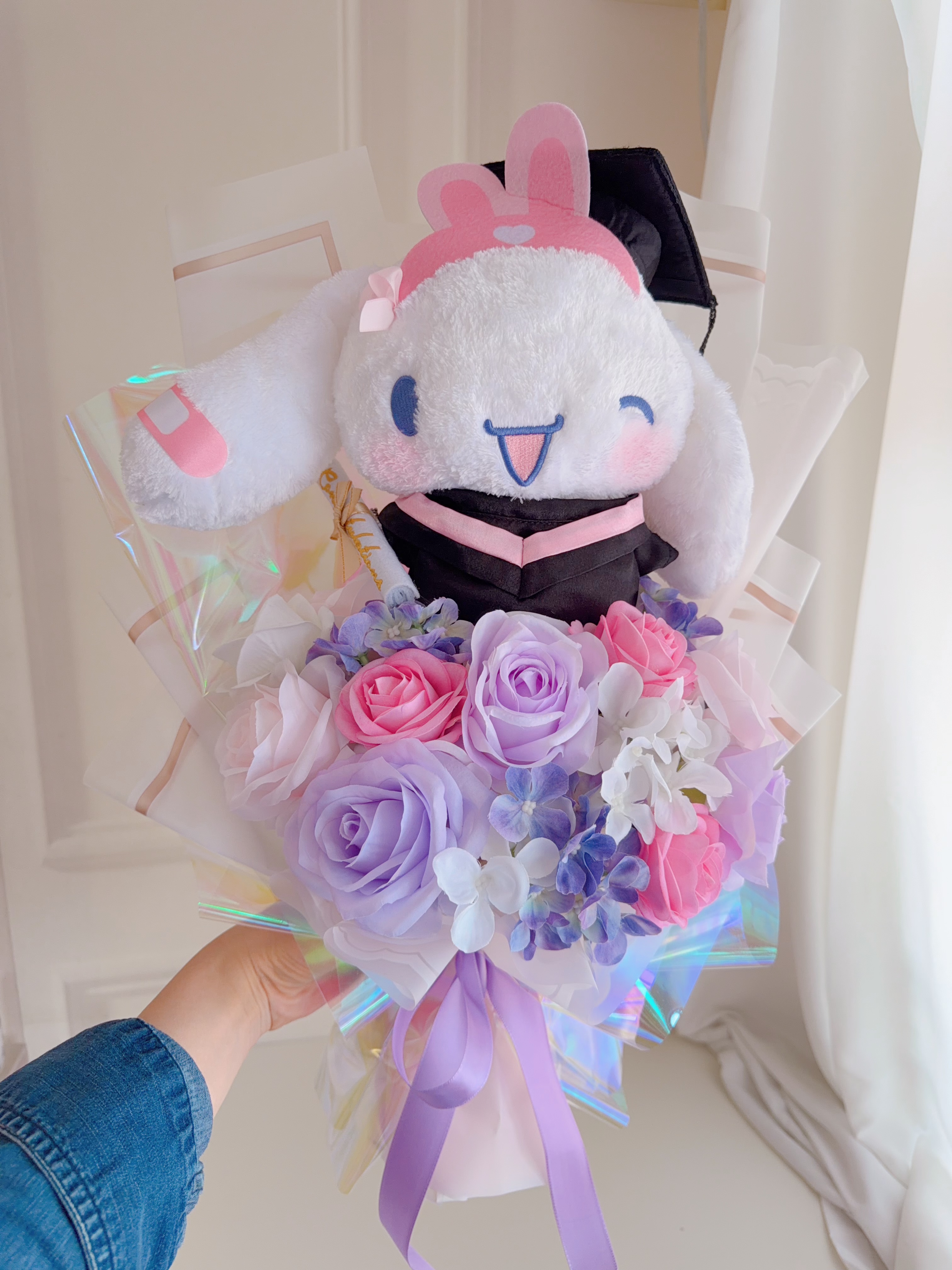 (現貨)肉桂狗畢業花束