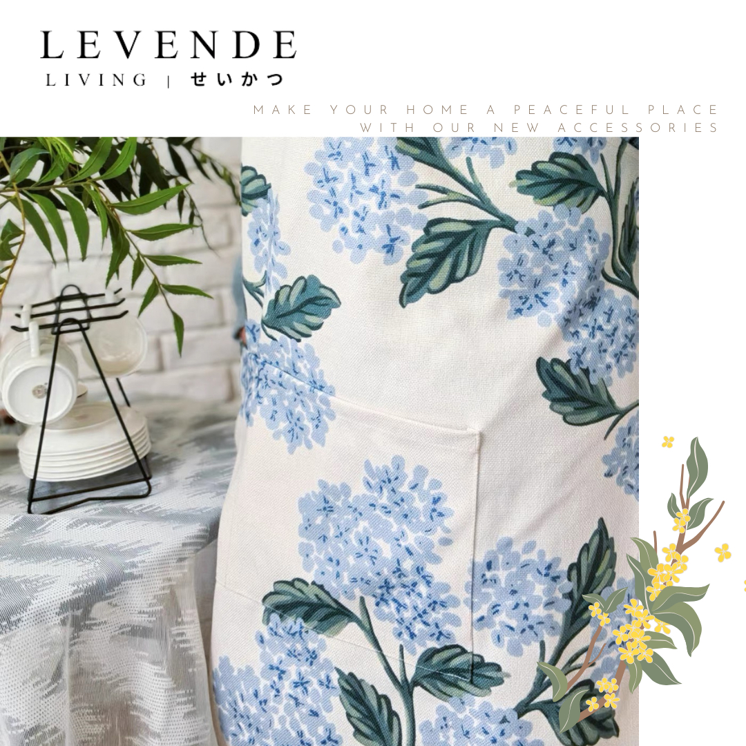 Levende北歐簡約繡球花圍裙