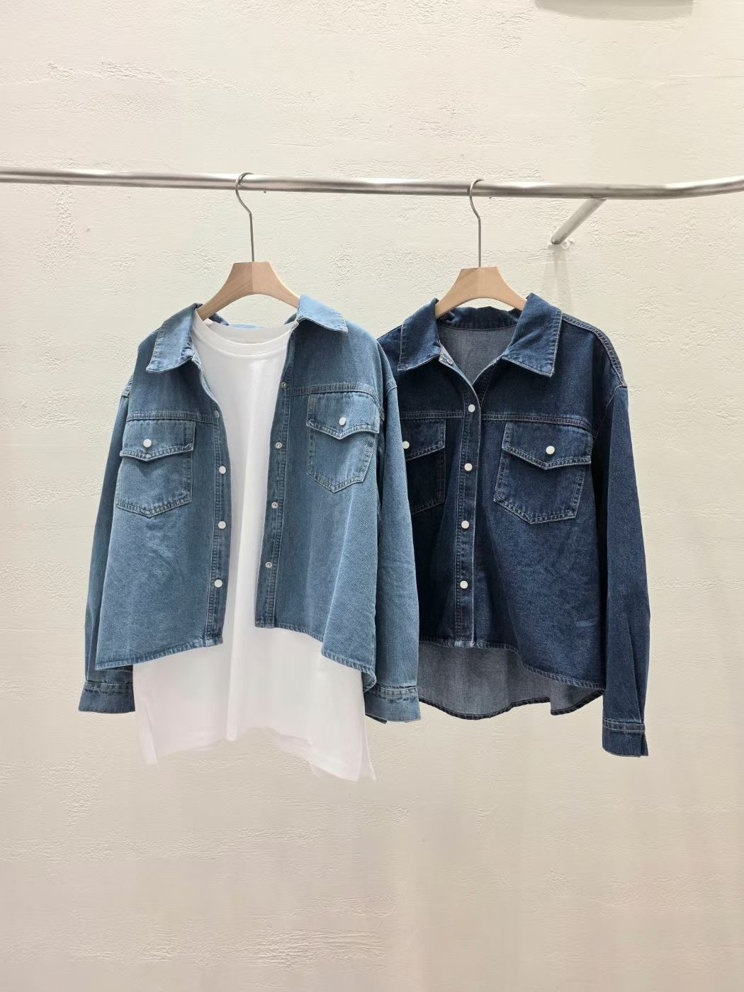 OB OY 短身牛外套（尖袋）