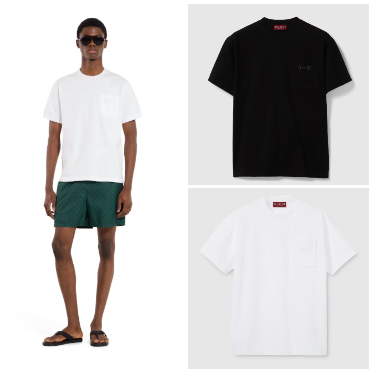 GUCCI 馬銜扣刺繡短袖Tee 