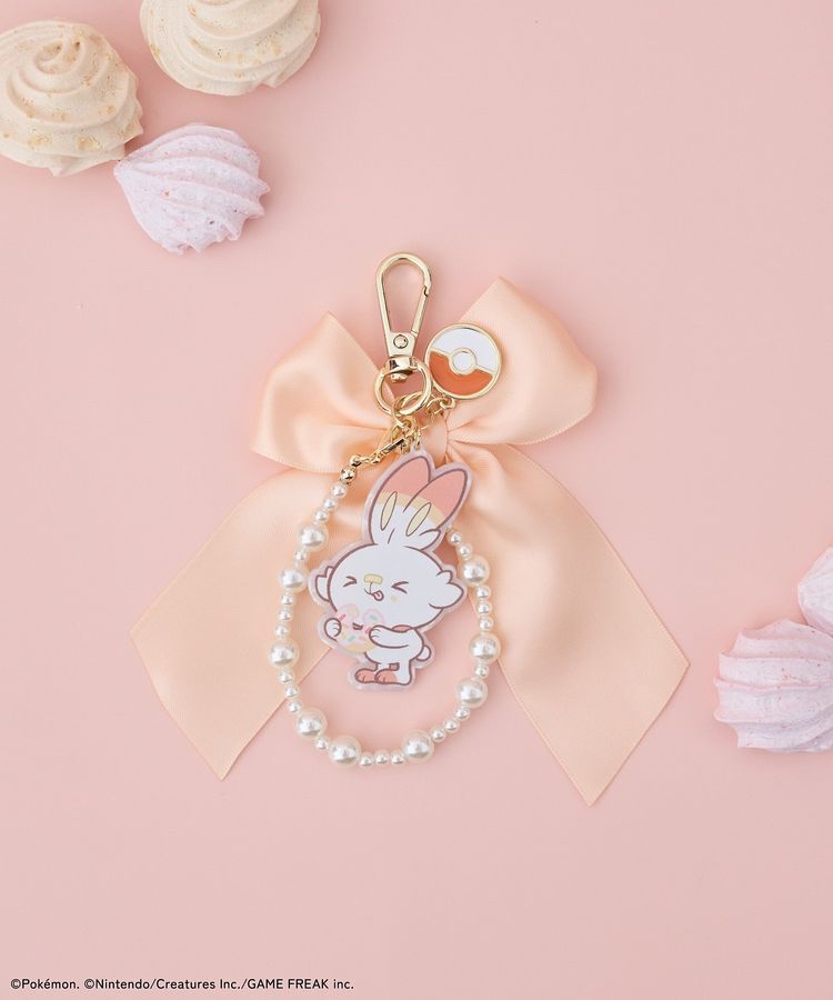 🎀【預訂】 PokePeace x Maison de FLEUR 絲帶掛飾 - Hibanny