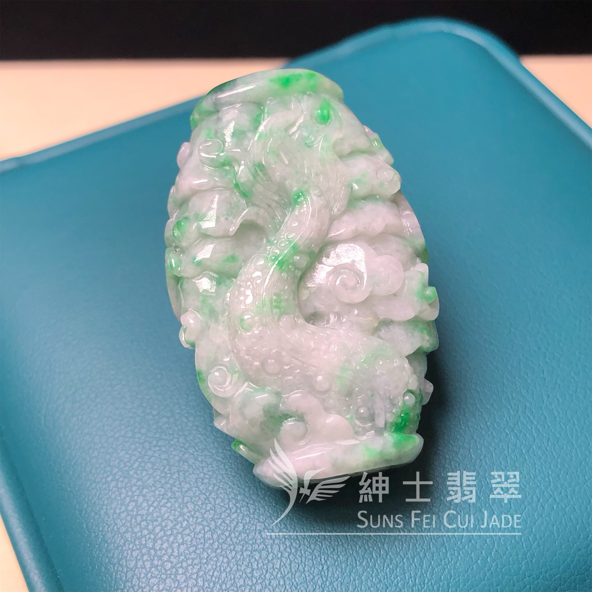 B07735 立體桶形龍吊墜