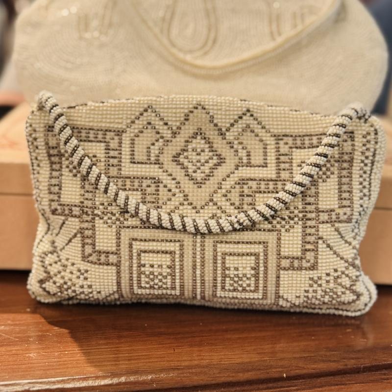Rare Collectible! C.a. 1940-50s Made in Czechoslovakia Zipper Bead Bag (MT2500)
