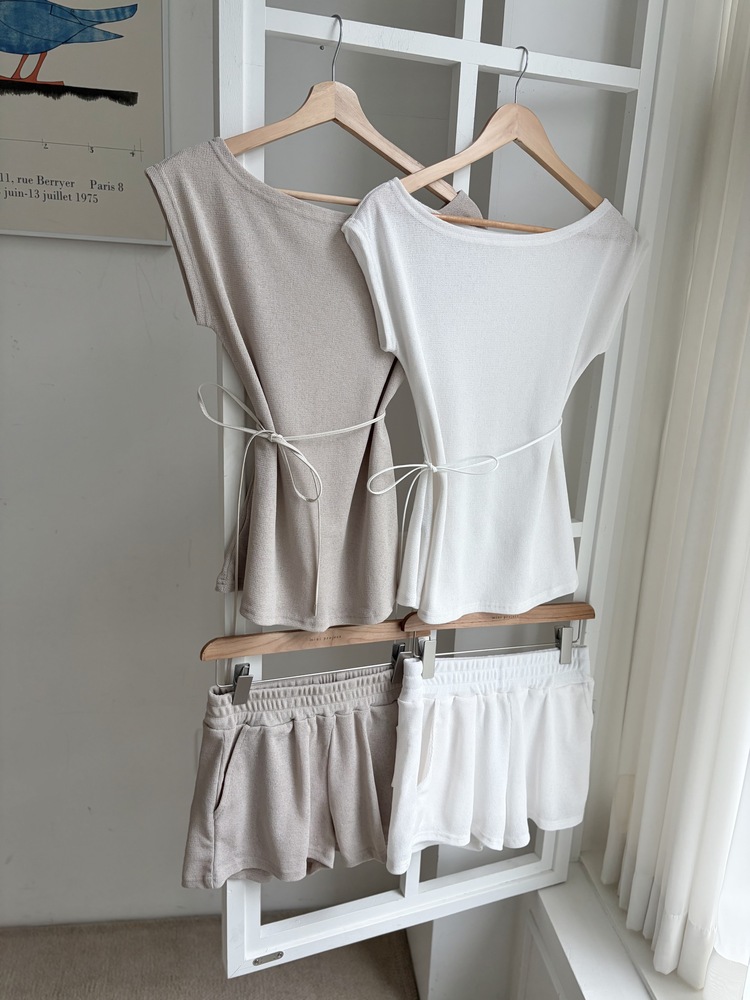 Elysian Boat Neck Belted Set (Mocha)