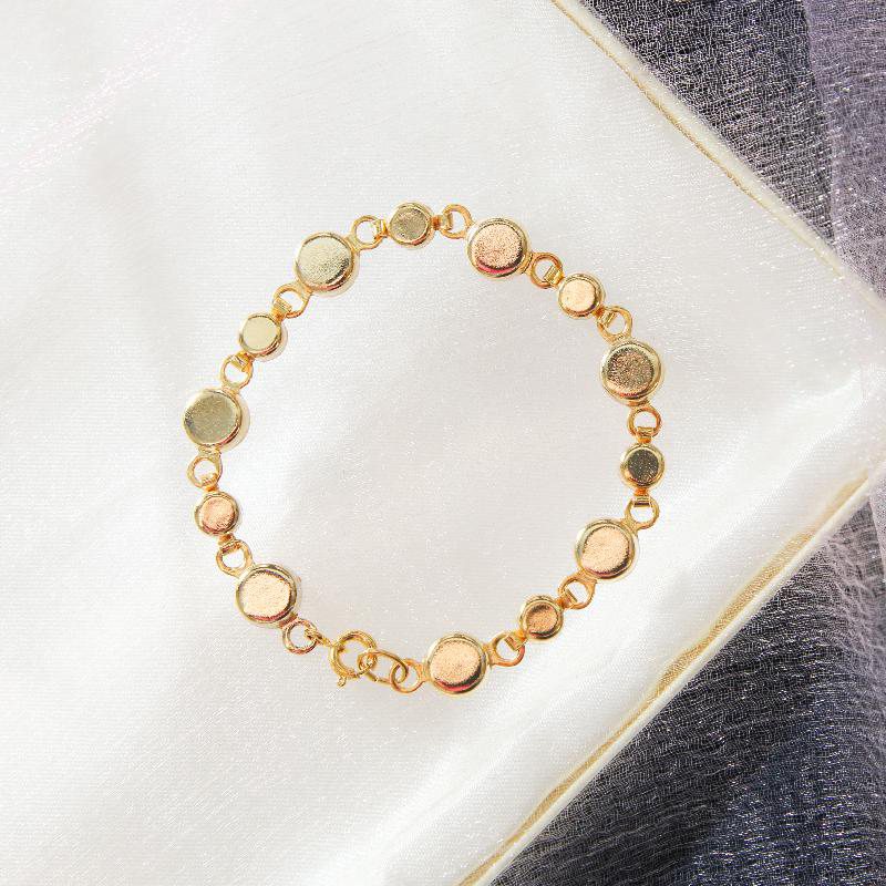 ### Vintage C.a. 1960s Italian Mosaic New Old Stock Bracelet - Heart Shape Floral - #7 White (FA229~FA235)