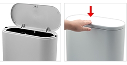 4071/扁身彈蓋垃圾桶10L