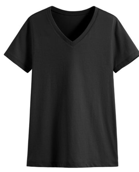 快乾棉V領T恤-女