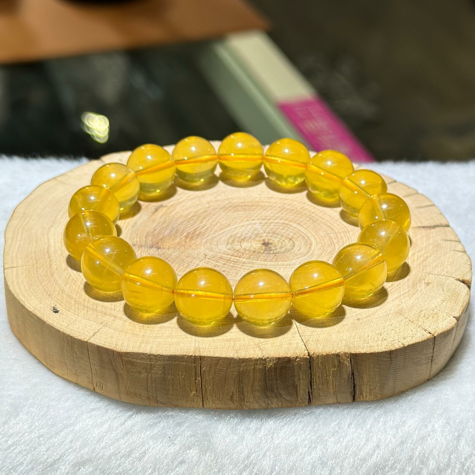 黃螢石手串 11.5 mm +/-