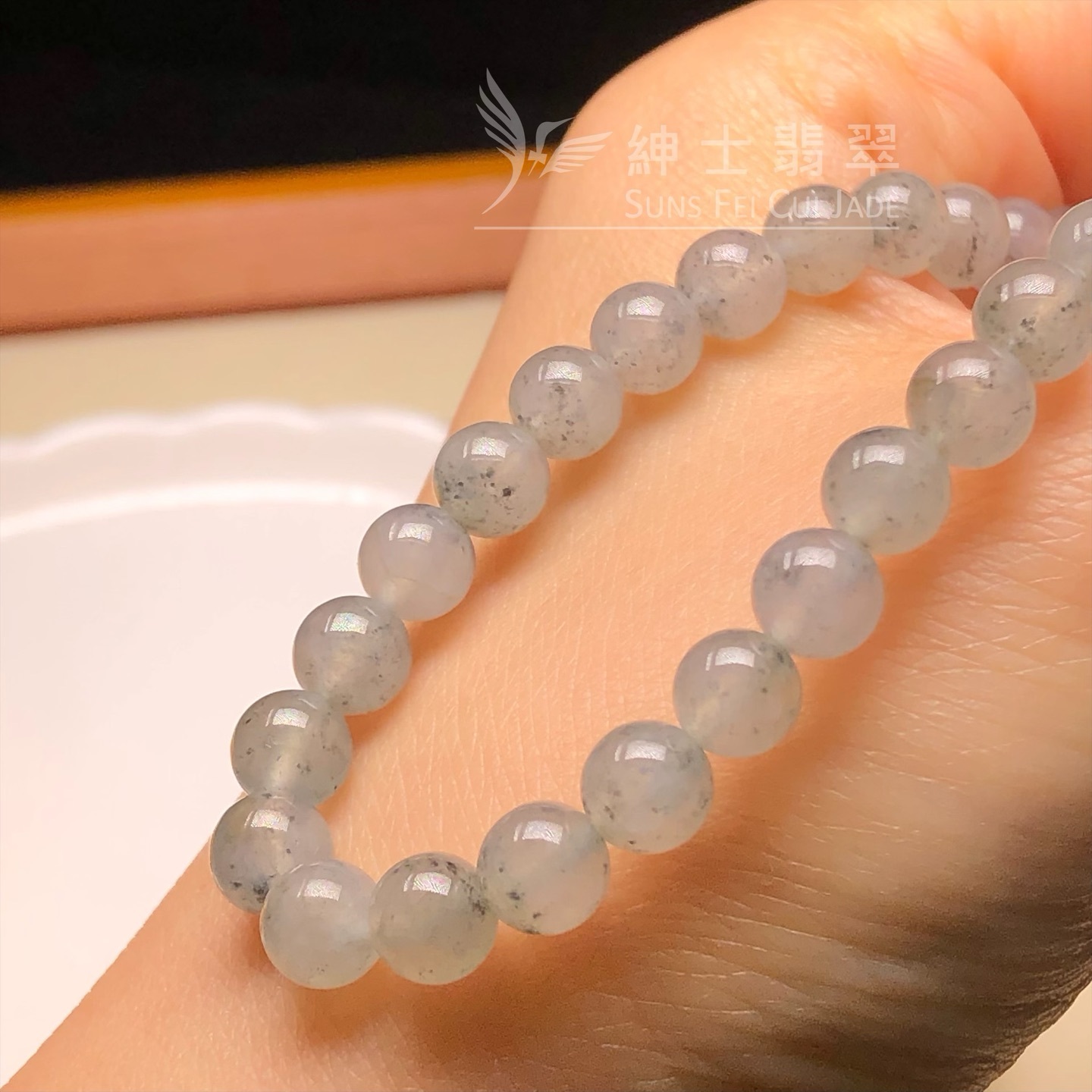 冰烏雞手串6.5mm