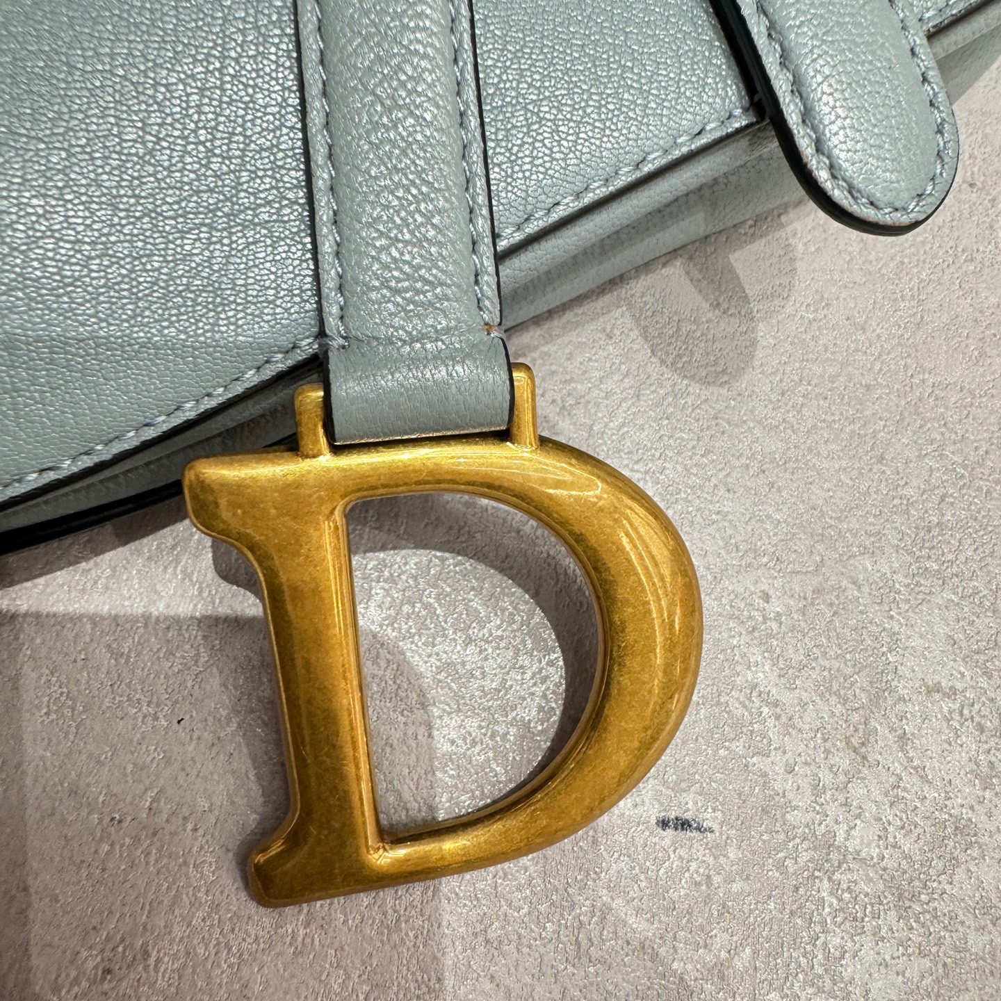 【預訂貨品】Dior全皮霧霾藍馬鞍包