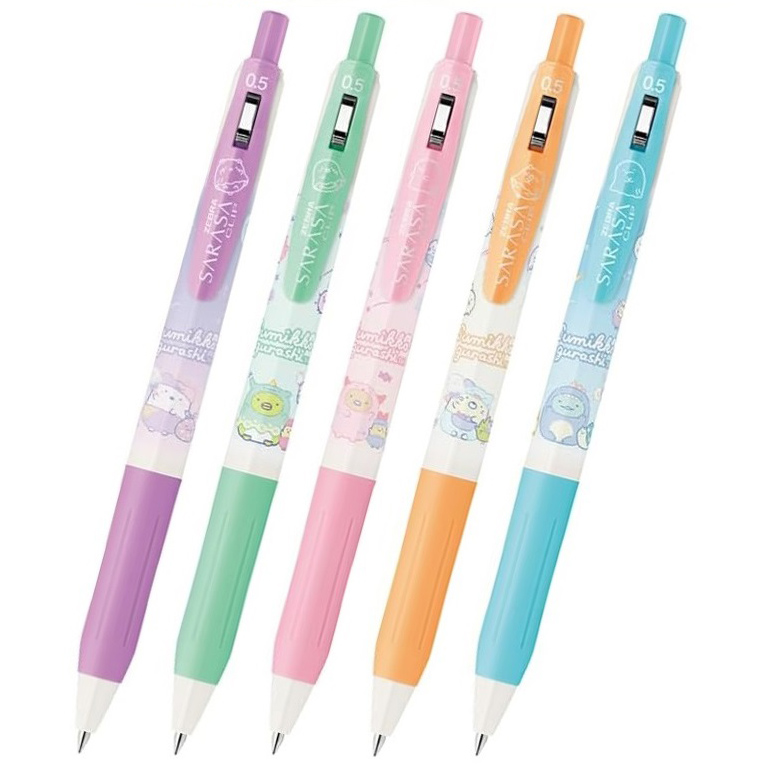 現貨｜【5色套裝】限定 San-X 角落生物 Sumikko Gurashi 日本製 Zebra SARASA CLIP 0.5mm 啫喱筆 套裝 (牛奶色系列 JJ29-SG-5CB)
