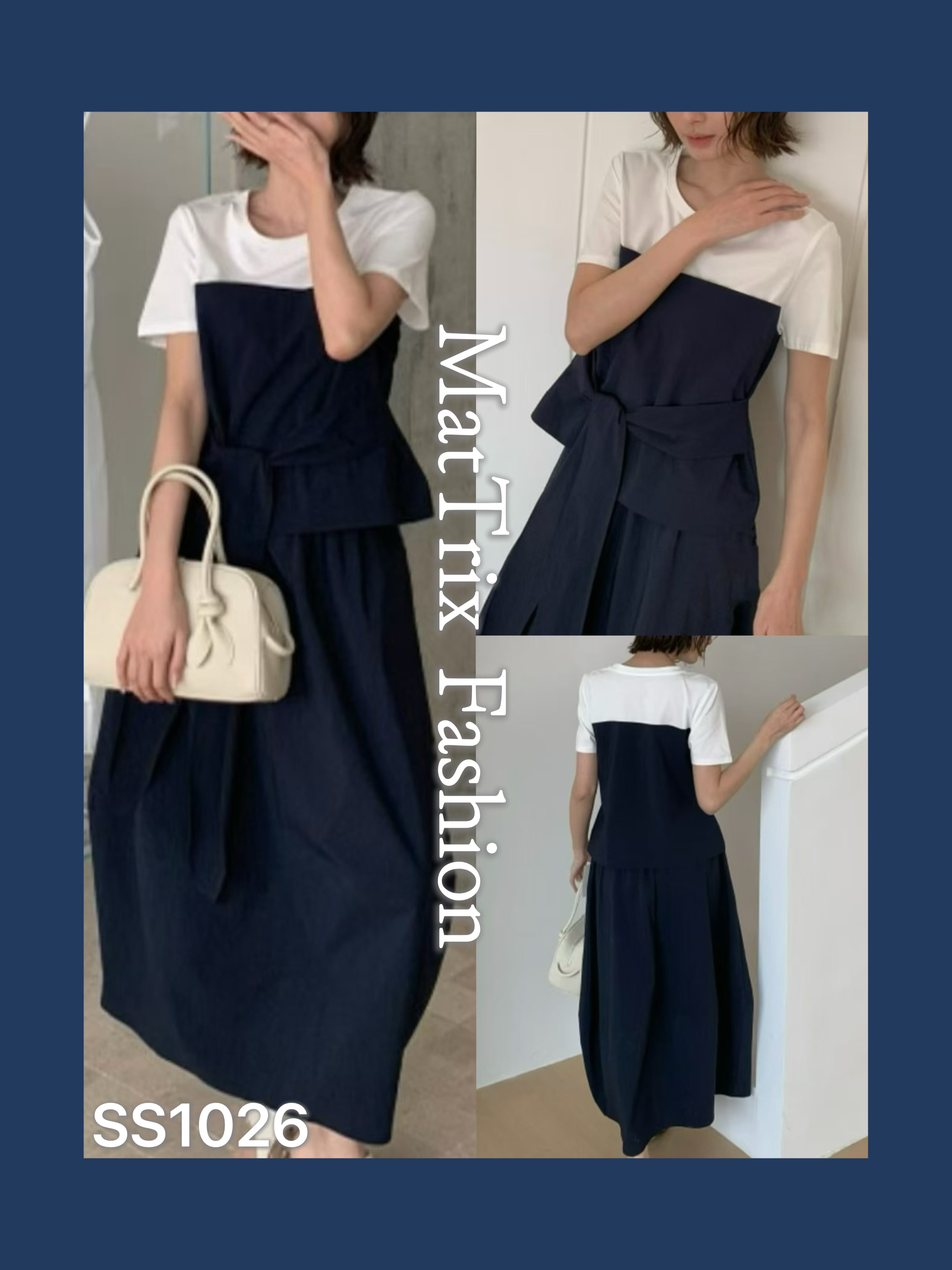 SS1026 假2件Top + skirt set 原價$299