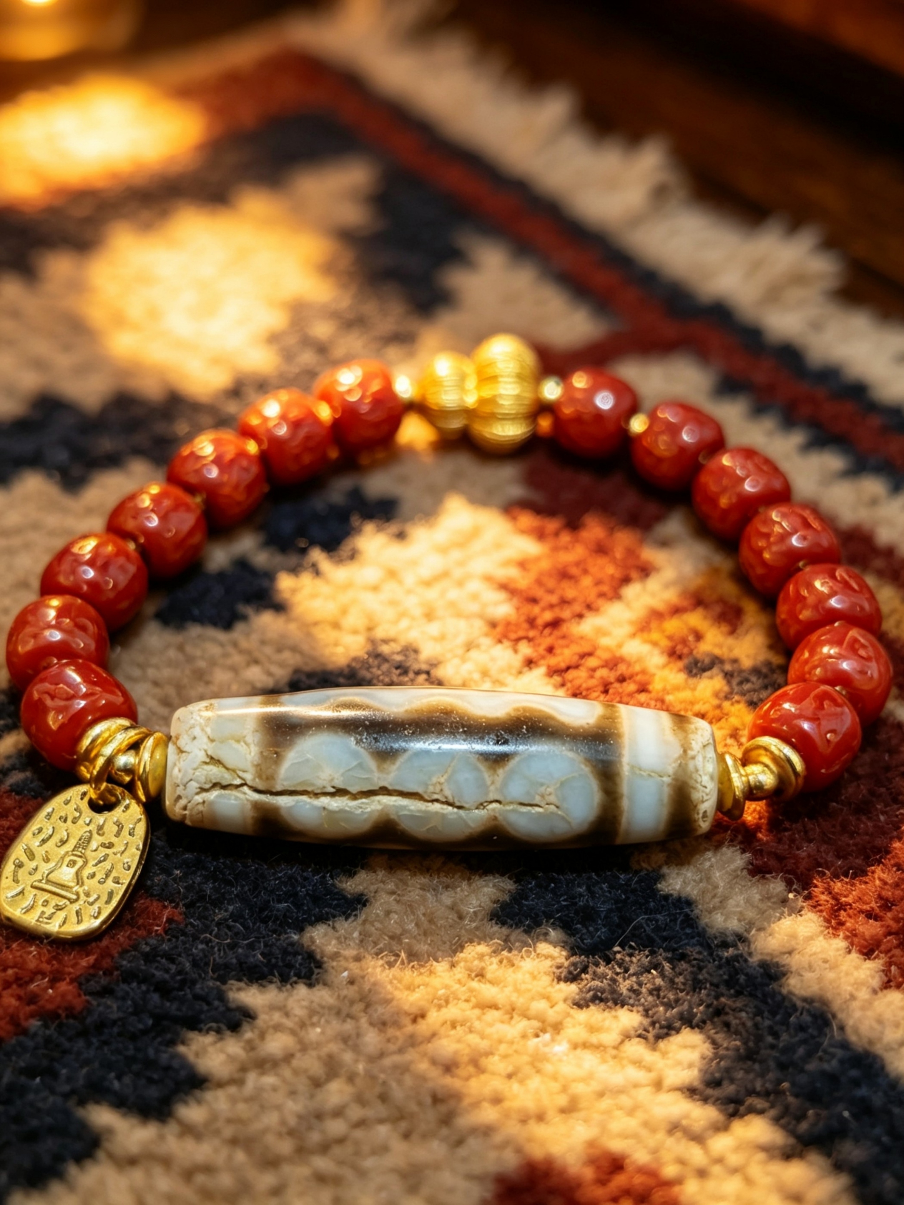 「轉山枯珠五眼天珠」26049