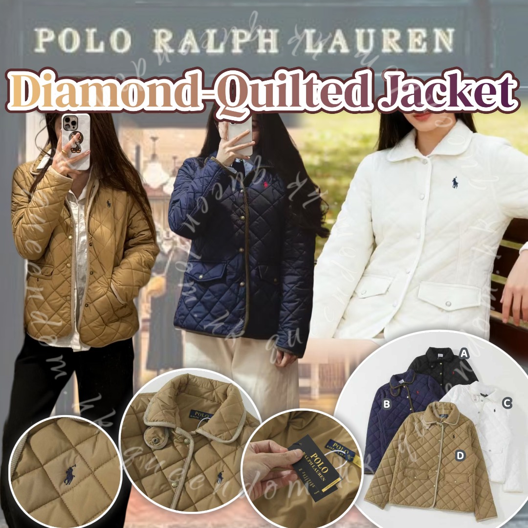 POLO RALPH LAUREN Diamond-Quilted Jacket  翻領絎縫棉服外套