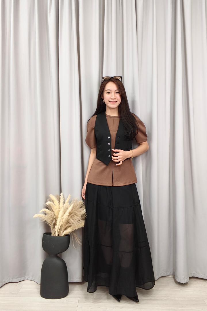 CS1415 Sheer Muse Layered Skirt