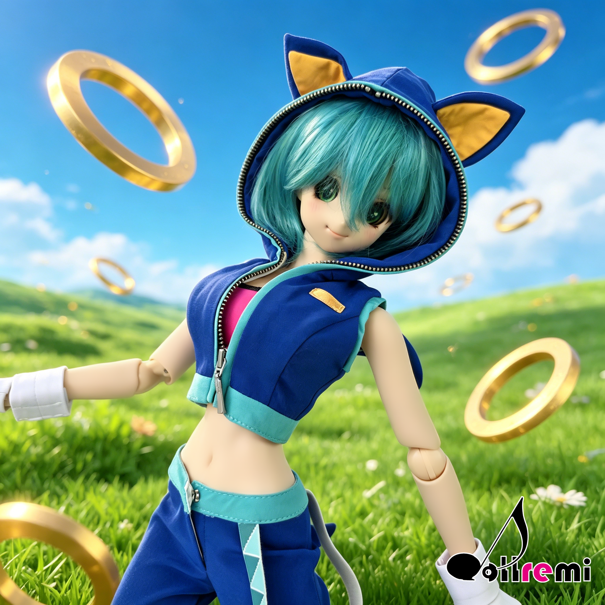 【dollremi】(DD0925) COS Hatsune Miku Project DIVA Arcade - Sonic Style 初音未來 - 歌姬計劃 街機版