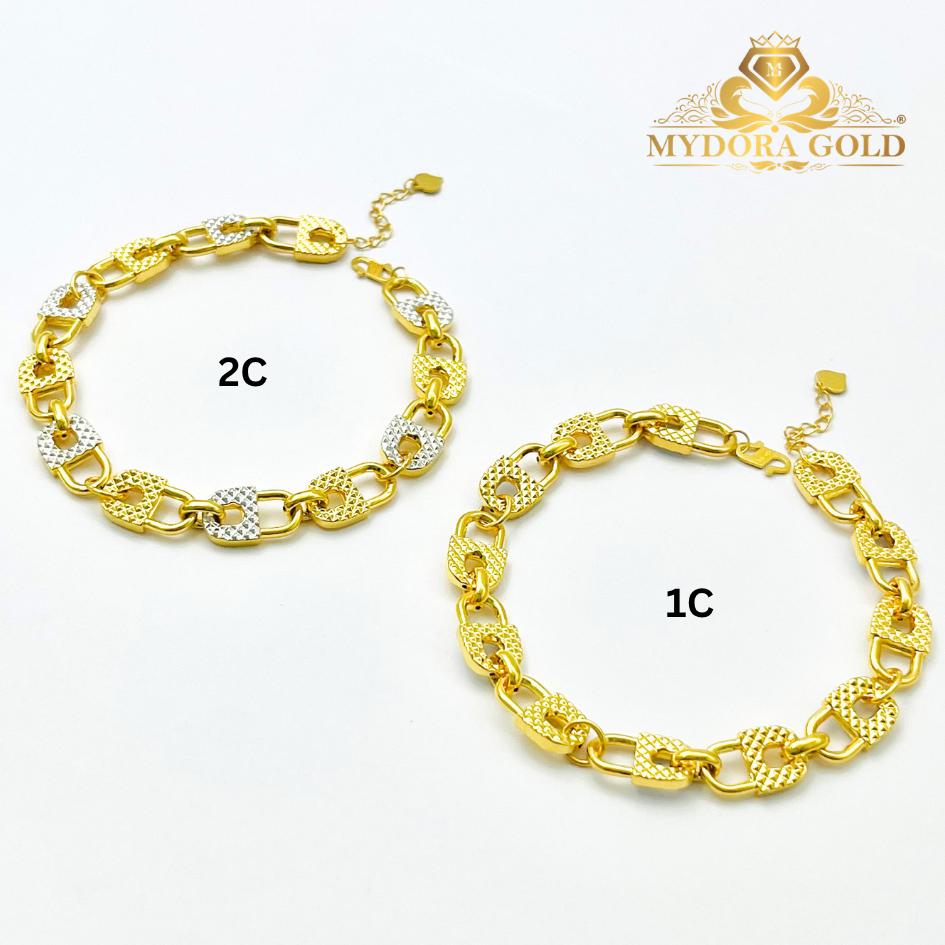 MYDORA Rantai Tangan Fesyen Safety Lock Link l EMAS 916/22K