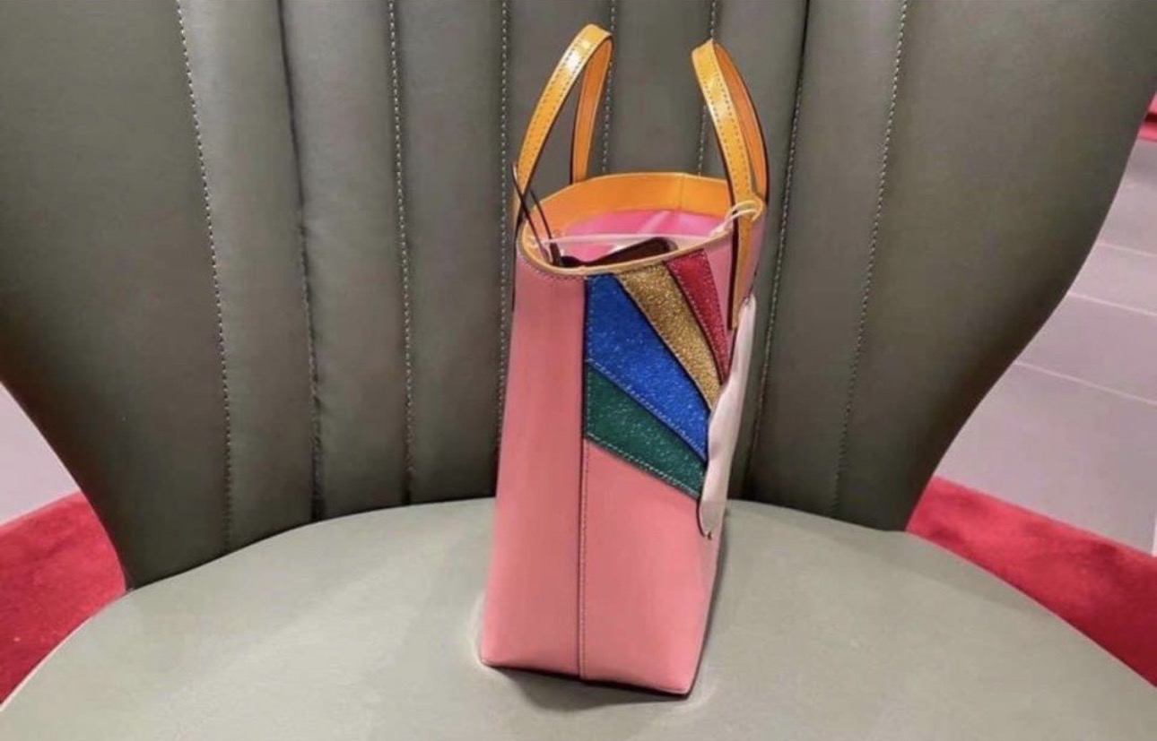 Gucci Kids 粉色雲彩星光手提包
