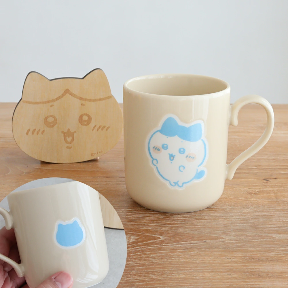 日本製 Chiikawa 馬克杯＆木質杯墊套裝 300ml - 療癒系必收！