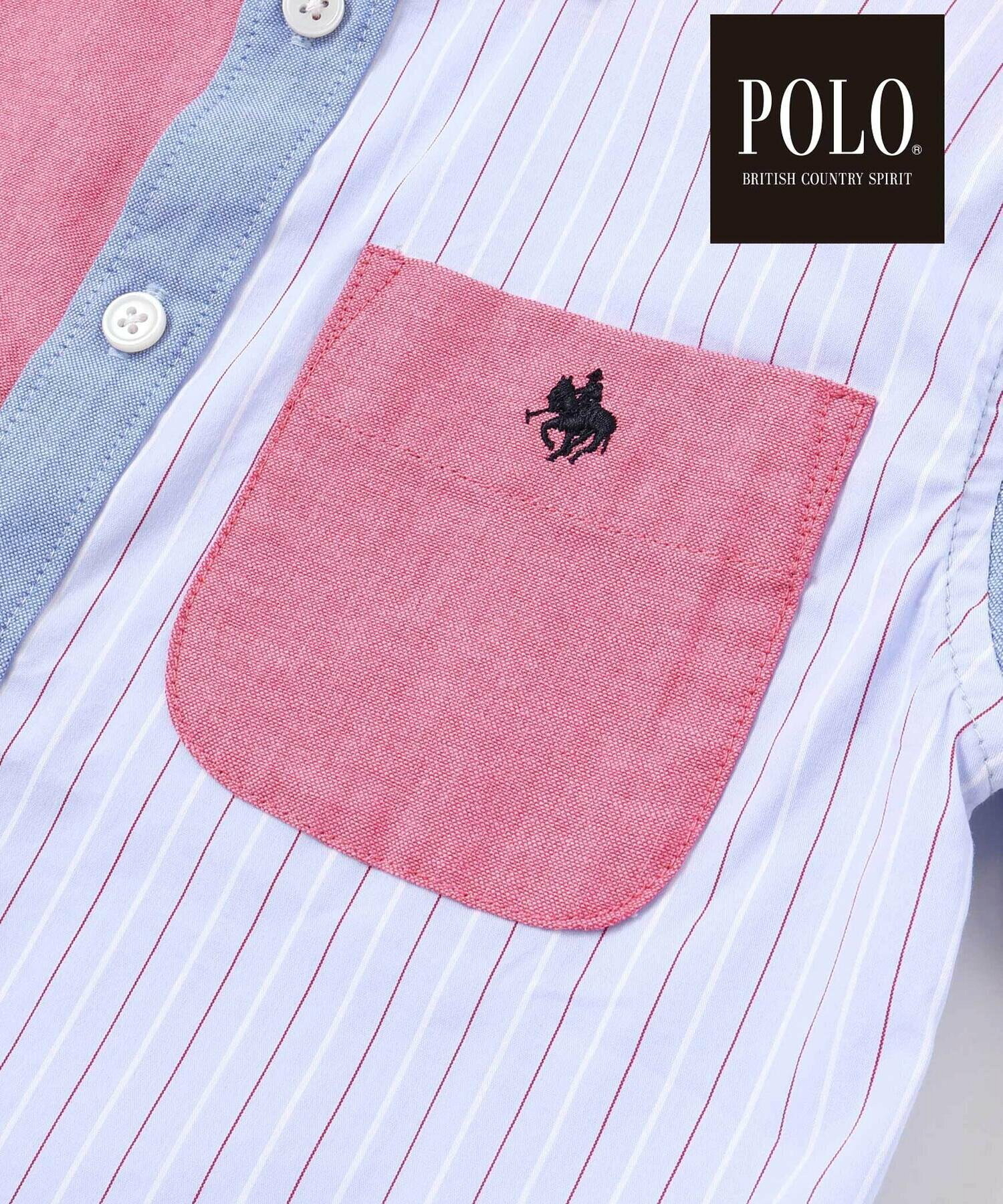 🇯🇵預訂 日本直送🇯🇵Slap Slip x Polo Bcs兩色標誌刺繡口袋撞色拼布短袖恤衫